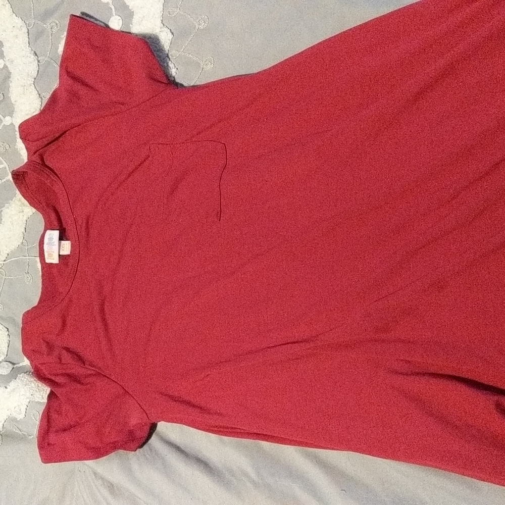 Red/maroon LuLaRoe dress